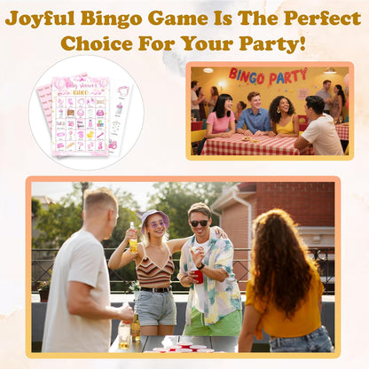 Book Bingo Game, Reading Party Bingo Cards Set, Read Themed Party Games Supplies for Book Lovers, Adults Family Friends Holiday Activities Favors Decorations for 24 Player, 01