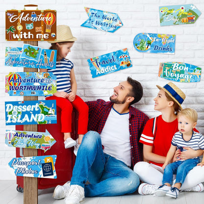 24 Pieces Retirement Decorations Retirement Party Directional Sign Retired Welcome Signs for Adults Retirement Themed Party Decorations Birthday Party Supplies