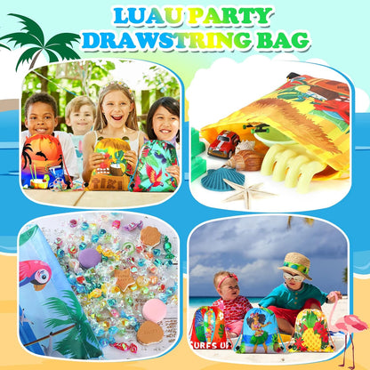 Marsui 24 Pcs Glowing Party Favor Drawstring Bags Gift Goodie Candy Favors Bags for Birthday Party Supplies