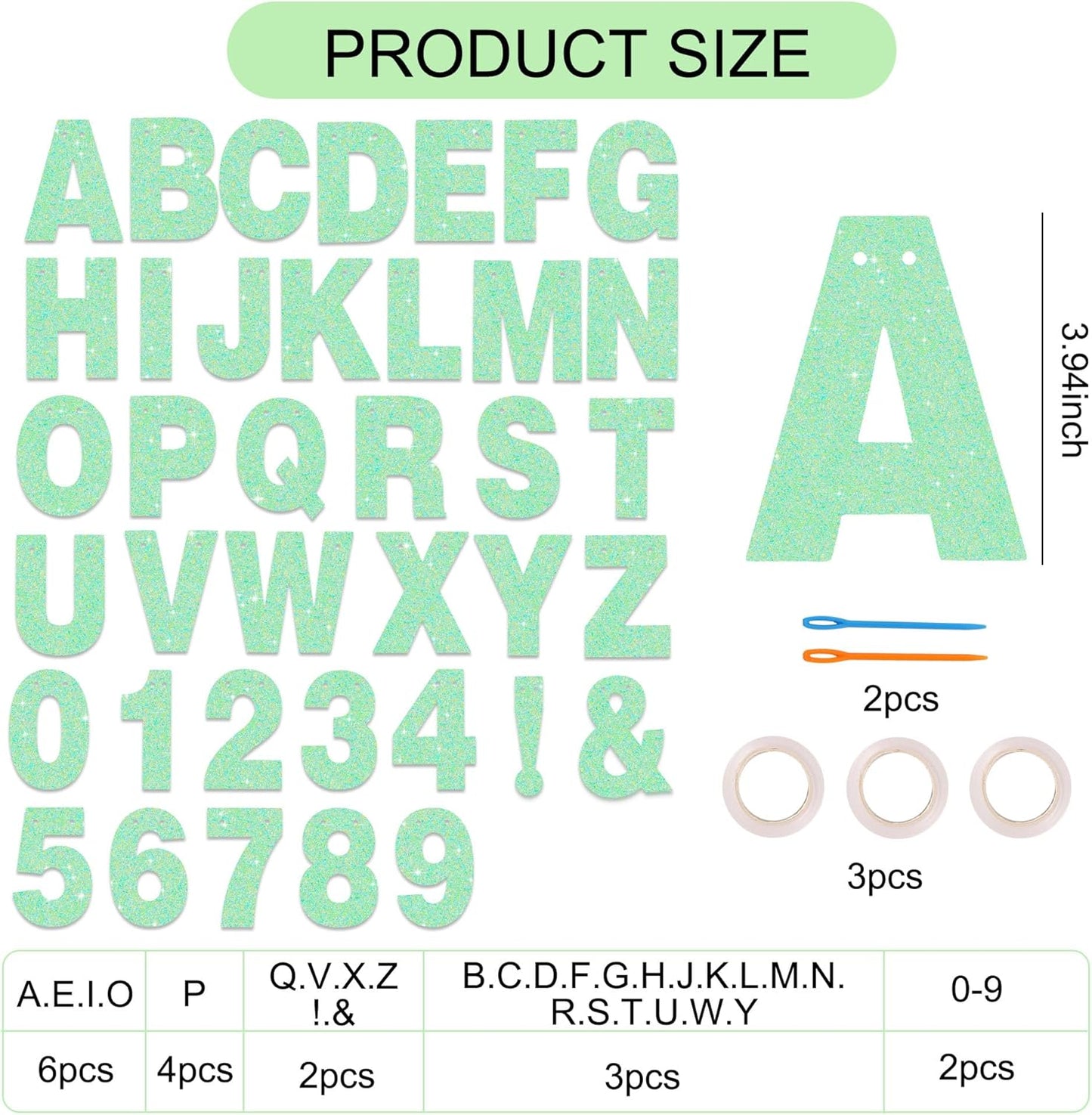 BEISHIDA 116 PCS A-Z DIY Letter Banner Kit Make Your Own Banner Including 111 Letters and Numbers 3 Rope and 2 Threading Device,Customized for Birthday Graduation Wedding Decor Black