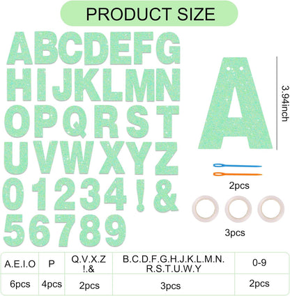 BEISHIDA 116 PCS A-Z DIY Letter Banner Kit Make Your Own Banner Including 111 Letters and Numbers 3 Rope and 2 Threading Device,Customized for Birthday Graduation Wedding Decor Black