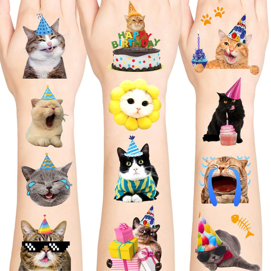 96PCS Dog Individually Wrapped Tattoos, Dog Temporary Tattoos, Animal Stickers Waterproof, Birthday Decorations Party Supplies, Party Favors, School Rewards Gifts Ideas for Girls Boys