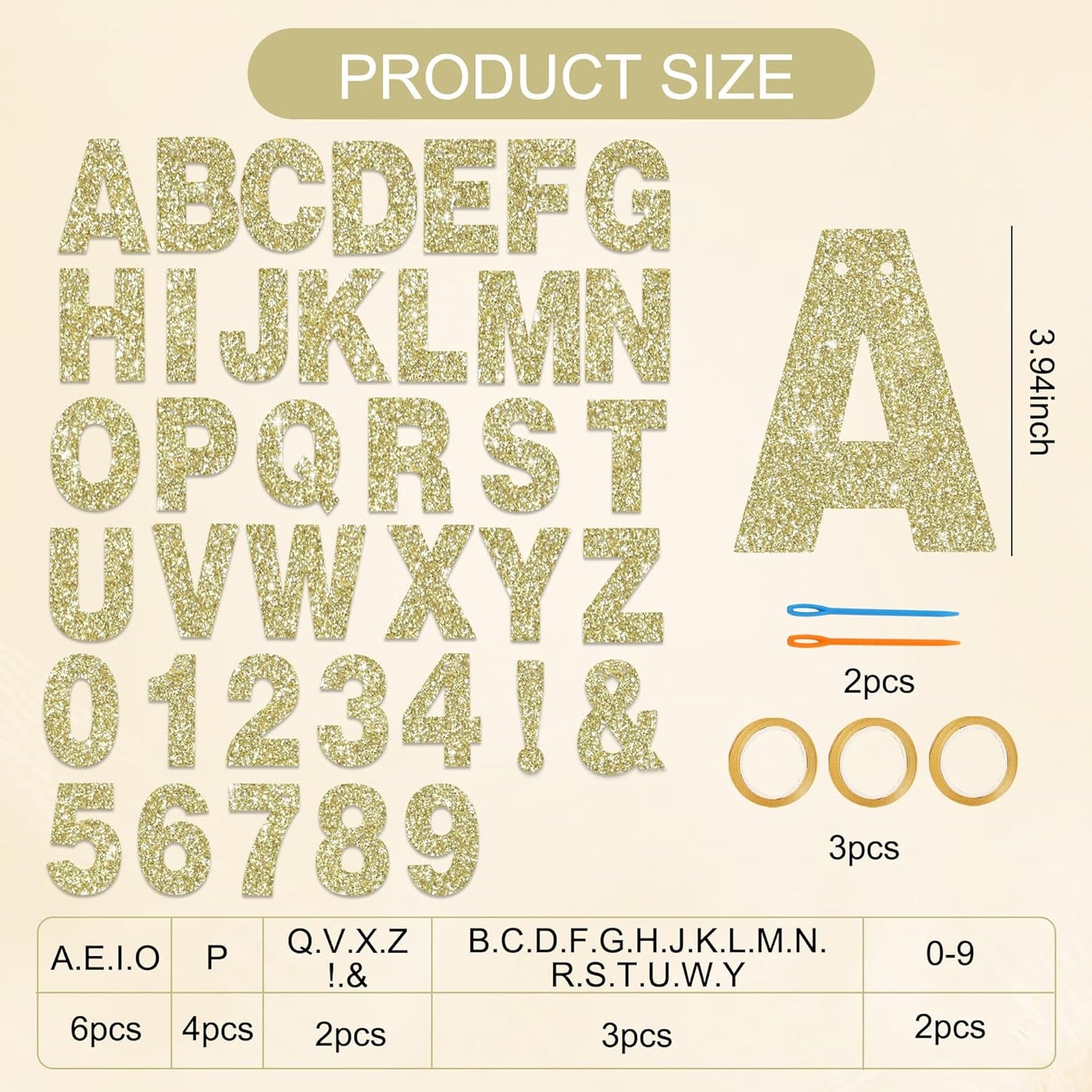 BEISHIDA 116 PCS A-Z DIY Letter Banner Kit Make Your Own Banner Including 111 Letters and Numbers 3 Rope and 2 Threading Device,Customized for Birthday Graduation Wedding Decor Black
