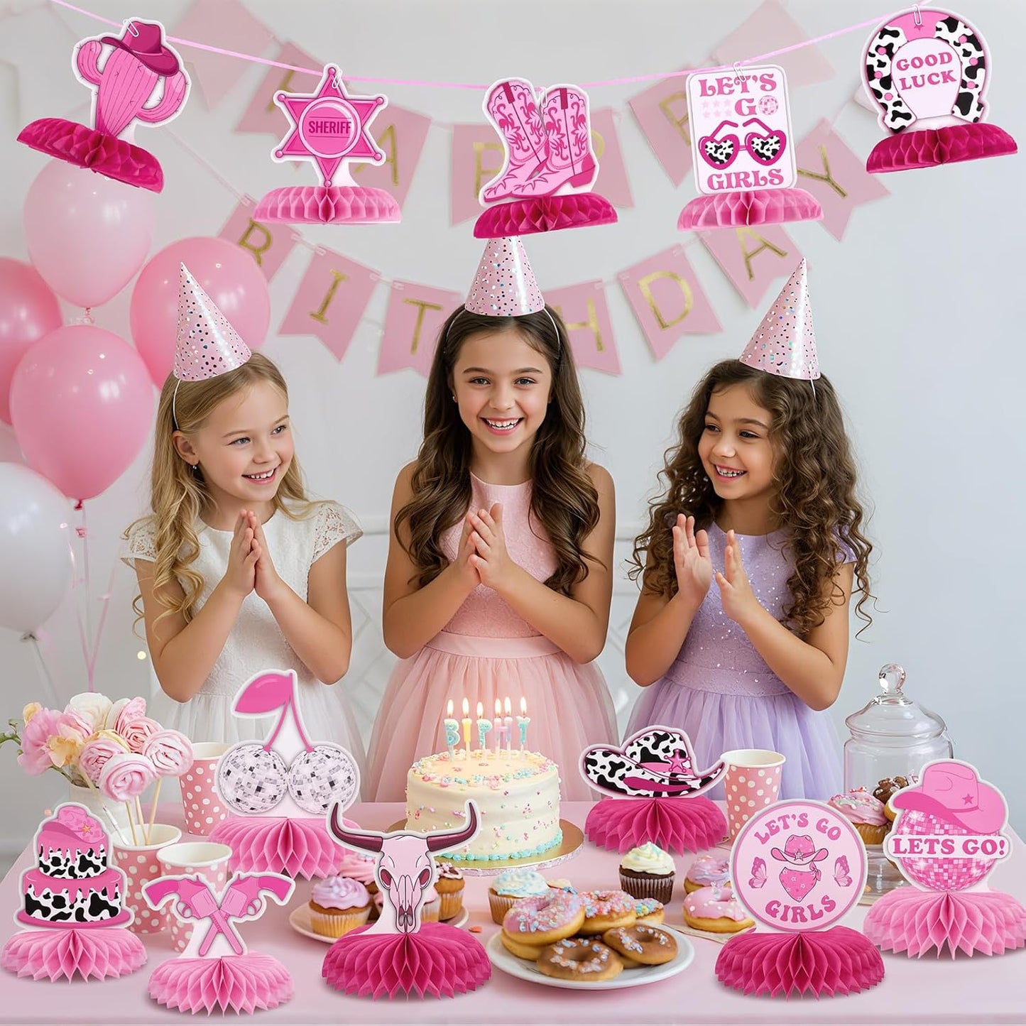 12 Pcs Pink Bow Party Honeycomb Centerpieces Pink Bow Table Centerpieces Coquette Theme Birthday Decorations Bow Party Decorations for Birthday Bachelorette Wedding Mothers Day Party Supplies
