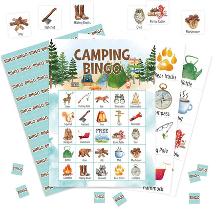 Book Bingo Game, Reading Party Bingo Cards Set, Read Themed Party Games Supplies for Book Lovers, Adults Family Friends Holiday Activities Favors Decorations for 24 Player, 01