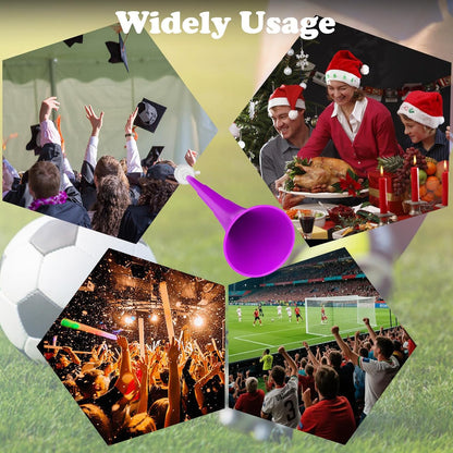 Collapsible Stadium Horn 24 Inch Vuvuzela Noise Makers Plastic Cheering Trumpet Blow Horns Noisemakers for Sporting Events Football Games School Sports Party Supplies Favors Accessories