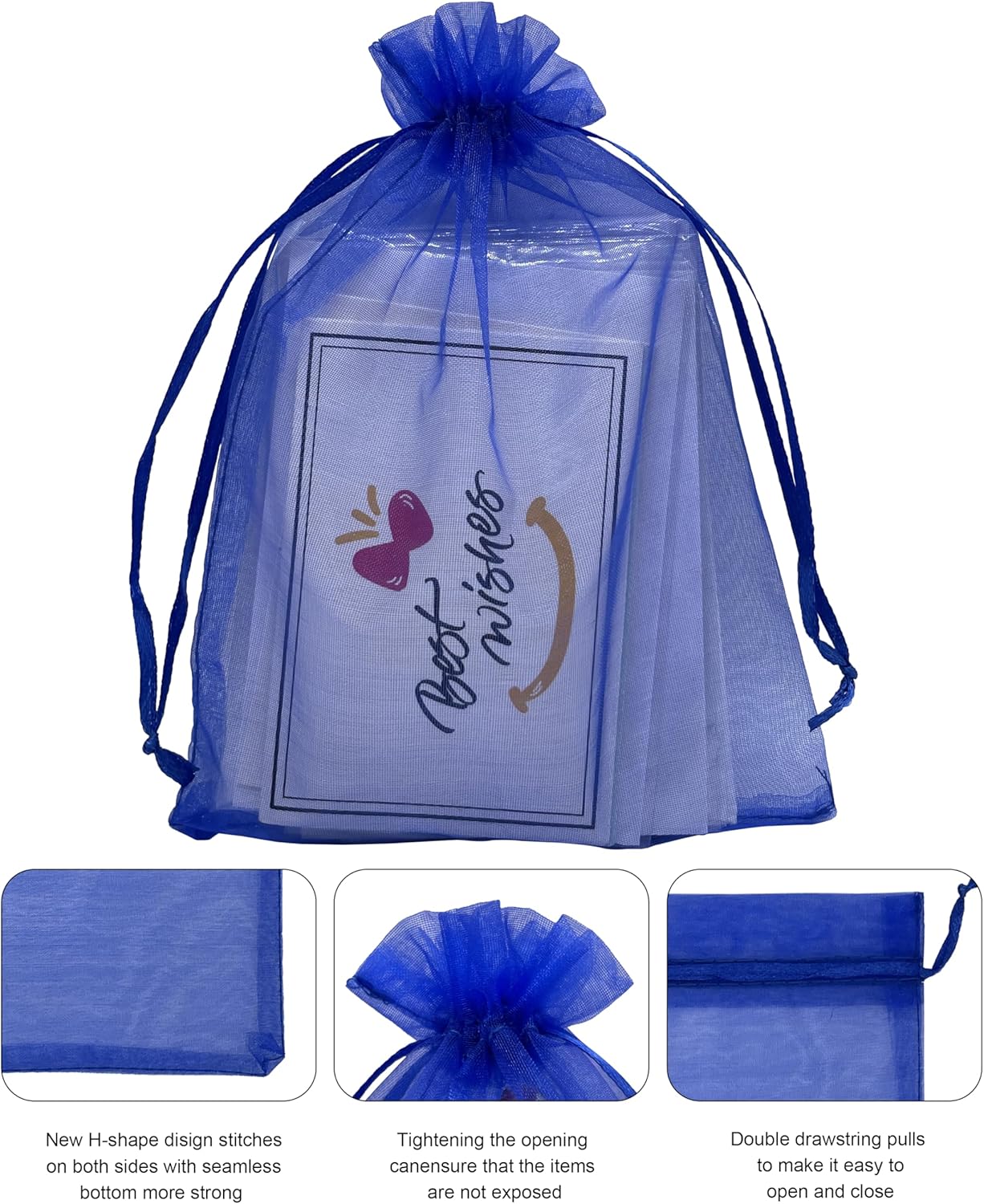 Jexila 120PCS Sheer Organza Bags 5X7 inches Mesh Drawstring Gift Bags Small for Jewelry Wedding Party Baby Shower Favor Bags (Rainbow )