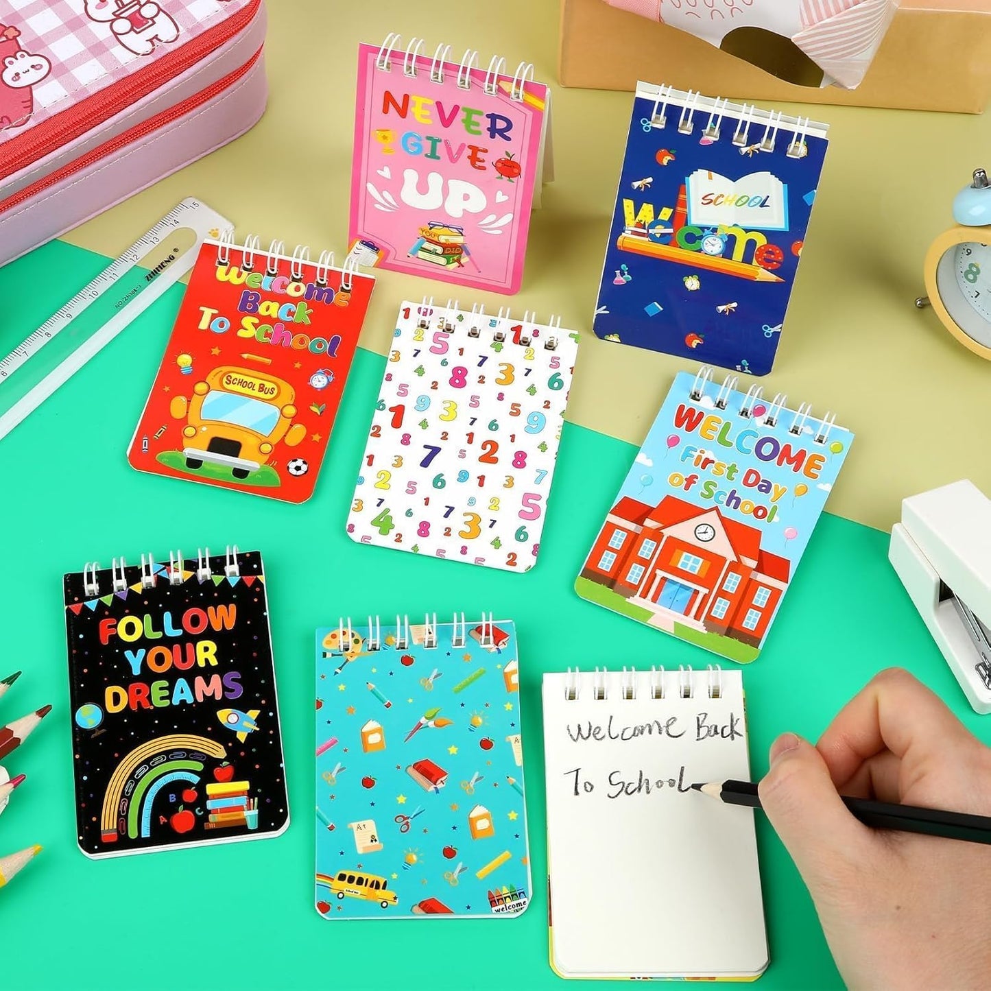 MARFOREVER 24 Pack Mini Animal Notepads Cat Dog Themed Party Favors Cat Dog Mini Spiral Notepads Pet Kitty Gifts for Birthday Teacher Students Reward School Classroom Supplies Goodie Bags Stuffers