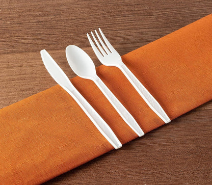 Party Bargains Disposable Cutlery set, SAPPHIRE Design, Clear Color, 360 Pieces: 180 Forks, 120 Spoons, 60 Knives