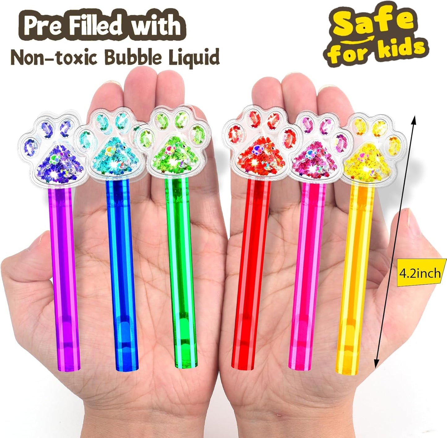 24PCS Animal Bubble Wands for Wild One Birthday Baby Shower Decorations Safari Jungle Theme Party Favors Supplies, Pinata Goodie Bags Filler, Classroom Prizes, Valentines Gifts, Easter Stuffers