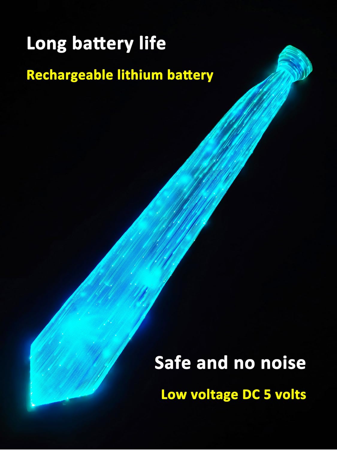 LED Neck Ties for Men Party Fiber Optic Light Up Necktie Bar Rave Funny Glow Clothes Accessories for Adults Women
