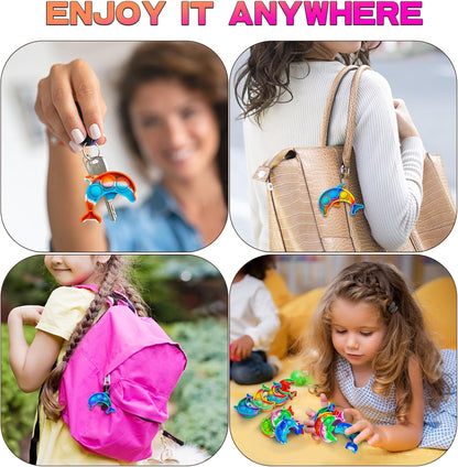 Pop Fidget Toys Bulk Its Party Favors for Kids 4-8 8-12 30 Pack Mini Pop Keychain It Small Fidgets for Classroom Prizes School End of Year Student Gifts from Teacher Birthday Goodie Bag Stuffers