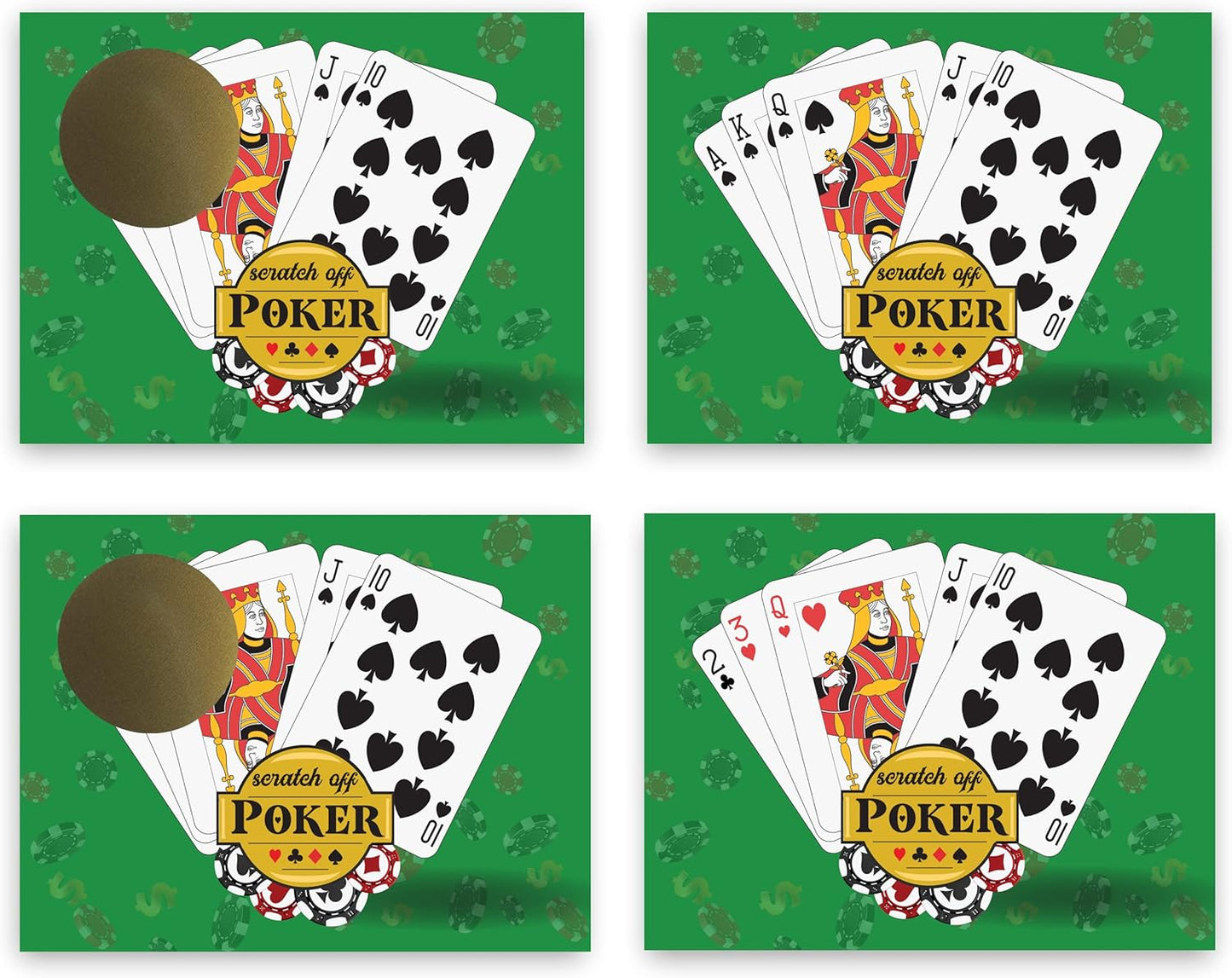 My Scratch Offs Casino Night Party Game - 26 Cards (24 Non-Bingo, 2 Bingo)