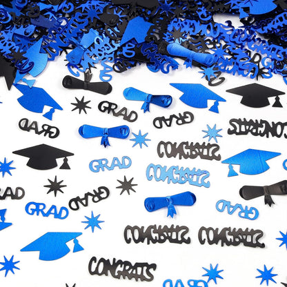 Silver and Blue Graduation Confetti 2026, 1000 Pcs Class of 2026 Table Centerpiece Grad Confetti for 2026 Graduation Party Decorations Supplies