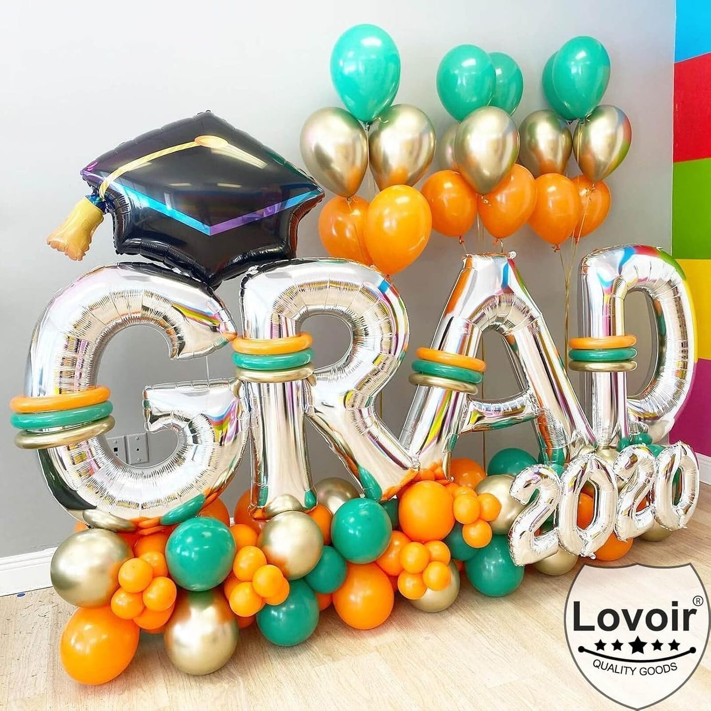 Lovoir 40 Inch Large Silver Letter M Balloons Big Size Jumbo Mylar Foil Helium Balloon for Birthday Party Celebration Decorations Alphabet Silver M