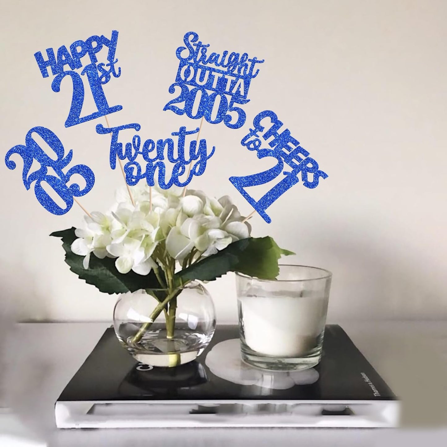15 PCS 50th Birthday Centerpiece Sticks Fifty Happy 50th Straight Outta 1976 Table Flower Centerpieces Sticks Cheers to 50 Floral Decorations for 50th Birthday Party Centerpieces Supplies Black