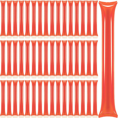 Civaner 48 Pcs Thunder Stick Team Spirit Boom Stick Cheering Accessories Cheerleading Spirit Noise Maker Plastic Clapper Inflatable Noise Maker Sports Supply(Orange)