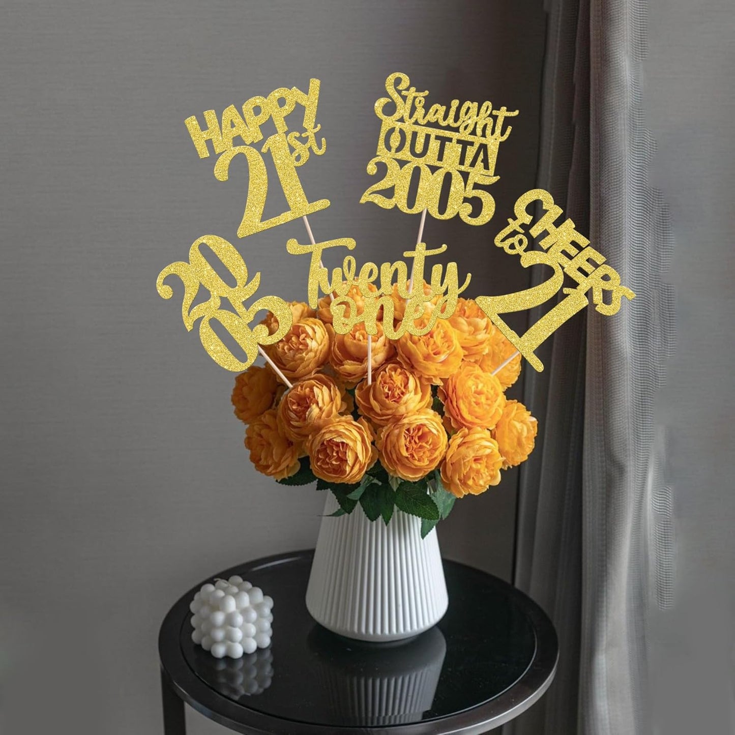 15 PCS 50th Birthday Centerpiece Sticks Fifty Happy 50th Straight Outta 1976 Table Flower Centerpieces Sticks Cheers to 50 Floral Decorations for 50th Birthday Party Centerpieces Supplies Black