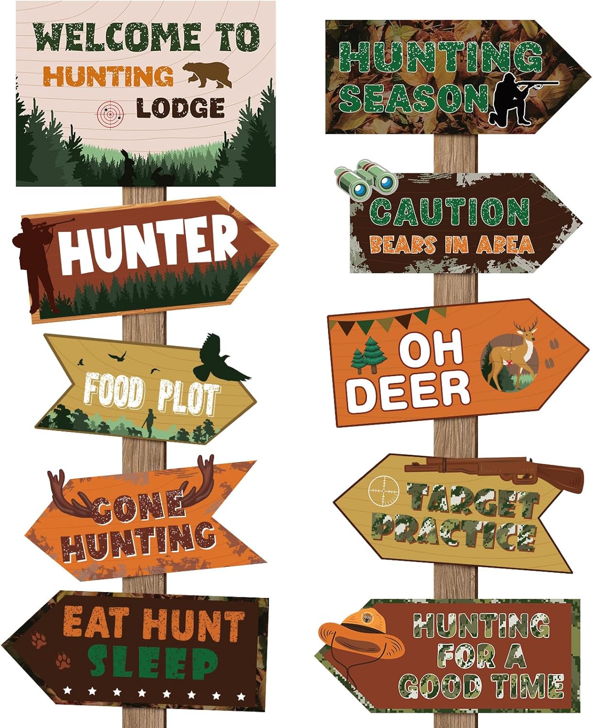 20 Pcs Luau Party Decorations Welcome Sign Summer Hawaiian Directional Signs Tropical Hawaiian Themed Birthday Decorations Luau Tiki Party Supplies with 2 Sheet Letter Stickers
