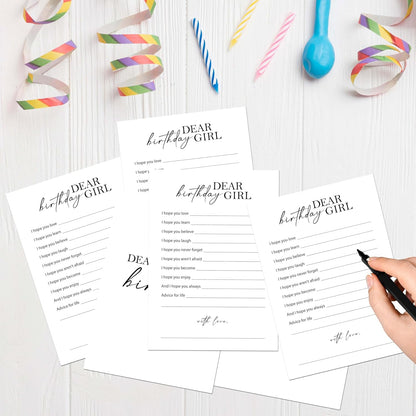 Birthday Party Games Card for Adults, 30 Pcs Ice Breaker Game Cards for Girl Bday Celebrations Decorations Supplies Favors - B01