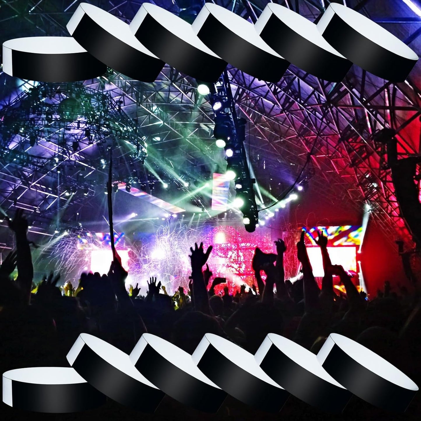 1200 Pcs Plastic Paper Wristbands for Events Neon Color Wrist Bands Concert Identification Wristbands Paper Bracelets Wristbands Party Hand Bands (Multicolor)
