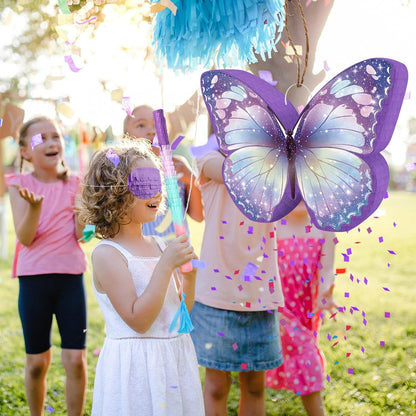Hooqict Mexican Pinata with Blindfold and Bat Stick Party Pinata for Fiesta Carnival Cinco de Mayo Decorations Kids Adults Mexican Party Games Birthday Party Supplies