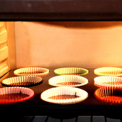 Standard Size Baking Cups Food-Grade Greaseproof Paper Cupcake Liners 200 Pcs (Natural)