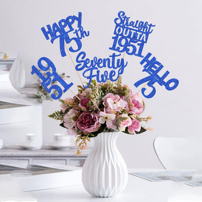 15 PCS 50th Birthday Centerpiece Sticks Fifty Happy 50th Straight Outta 1976 Table Flower Centerpieces Sticks Cheers to 50 Floral Decorations for 50th Birthday Party Centerpieces Supplies Black
