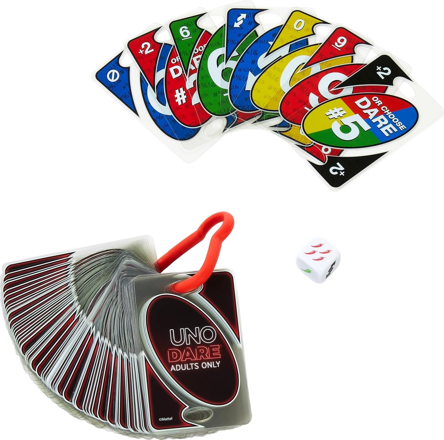 Mattel Games UNO Dare Adults Only Card Game for Game Night, Travel, Camping & Party