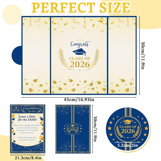 Graduation Decorations 2026 - Graduation Guest Book for Class of 2026, Signature Board Sign for High School & College Graduation Party Decor