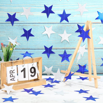 Patelai Glitter Star Garland Banner 2026 Graduation Decor 130 Feet Star Hanging Banner Twinkle Backdrop for Party Birthday Classroom Wedding Supplies(Gold)