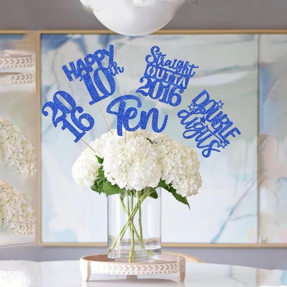15 PCS 50th Birthday Centerpiece Sticks Fifty Happy 50th Straight Outta 1976 Table Flower Centerpieces Sticks Cheers to 50 Floral Decorations for 50th Birthday Party Centerpieces Supplies Black