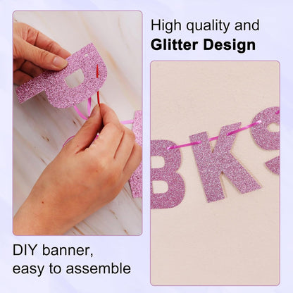 BEISHIDA 116 PCS A-Z DIY Letter Banner Kit Make Your Own Banner Including 111 Letters and Numbers 3 Rope and 2 Threading Device,Customized for Birthday Graduation Wedding Decor Black