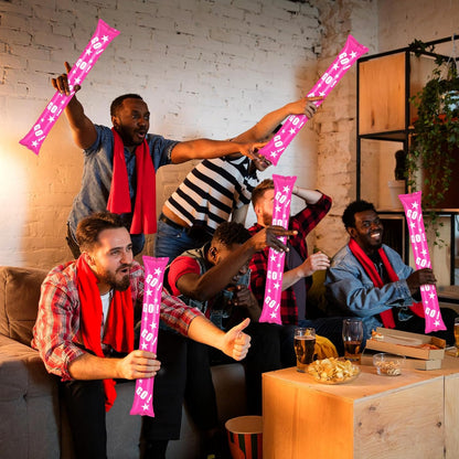 Hungdao 100 Pcs Thunder Sticks Spirit Boom Sticks Cheerleading Football Noise Makers Inflatable Noisemakers for Party Dance Basketball Sporting Event