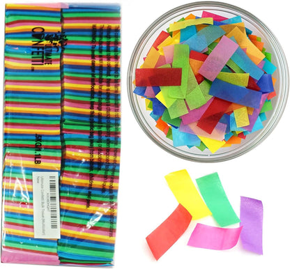 Ultimate Confetti, Multicolor Biodegradable Confetti - Rectangular Fluttering Tissue Paper Confetti for Cannon and Launcher use - Best for Holidays, Birthday, Wedding, and Parties - 1 lb, 16 oz