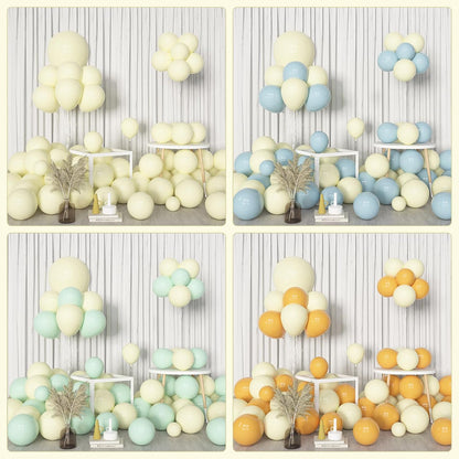 Amandir 153pcs White Sand Balloons Arch Garland Kit Different Sizes 18 12 10 5 Inch Cream Beige Sand White Latex Balloon for Birthday Boho Neutral Baby Shower Wedding Anniversary Party Decorations