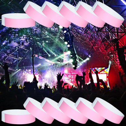 1200 Pcs Plastic Paper Wristbands for Events Neon Color Wrist Bands Concert Identification Wristbands Paper Bracelets Wristbands Party Hand Bands (Multicolor)
