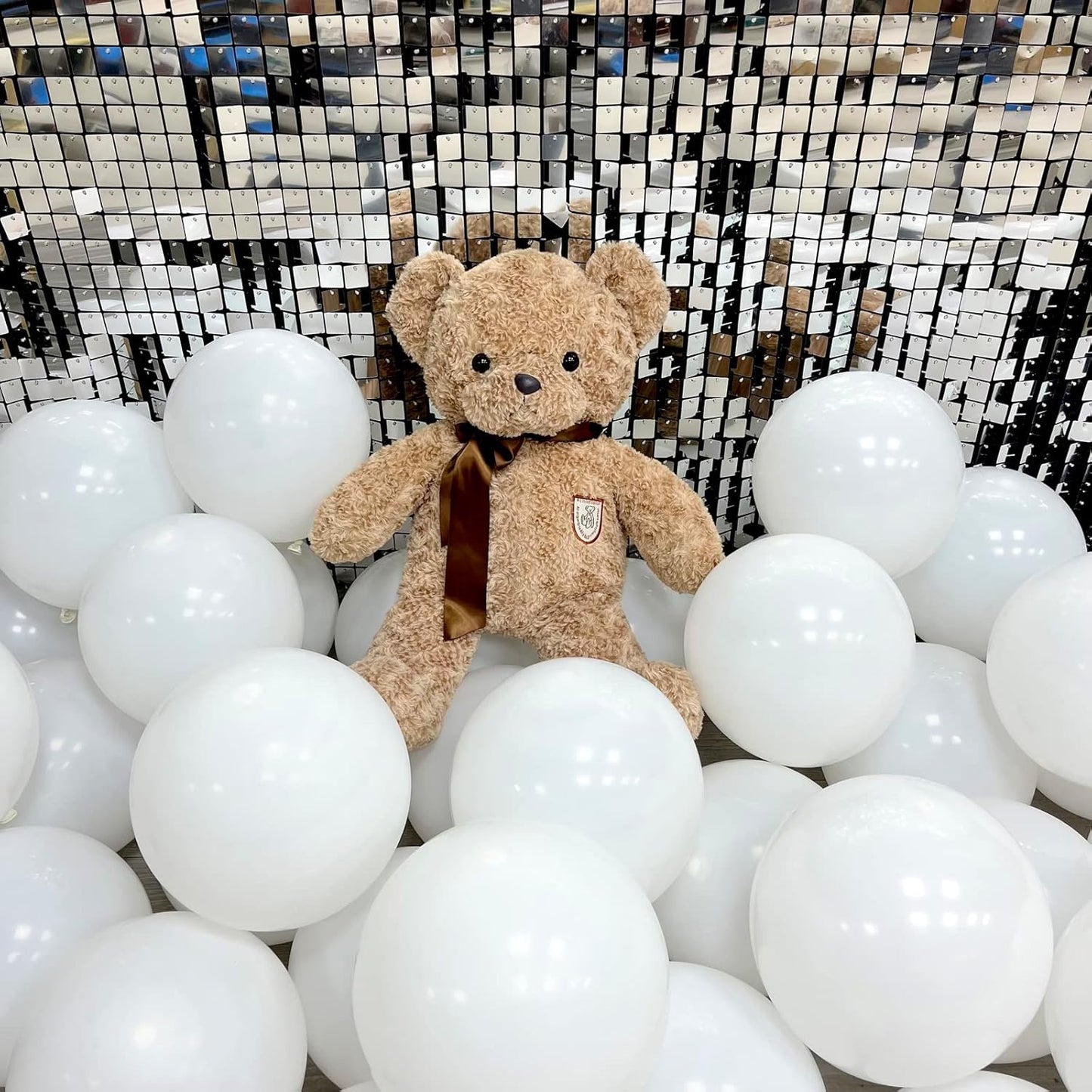 Party Balloons 12inch 50 Pcs Latex Confetti Balloons Birthday Balloons Party Decoration Wedding Baby Shower Christmas Party-Confetti Silver