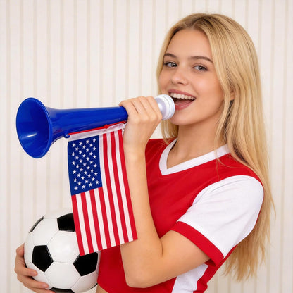 2Pcs Stadium Horns - Loud Sturdy Plastic Trumpets for Sports Events, Parties and Celebrations | Vuvuzela-Style Noise Makers for Crowd Cheering, Graduation, Parades, Birthday Parties