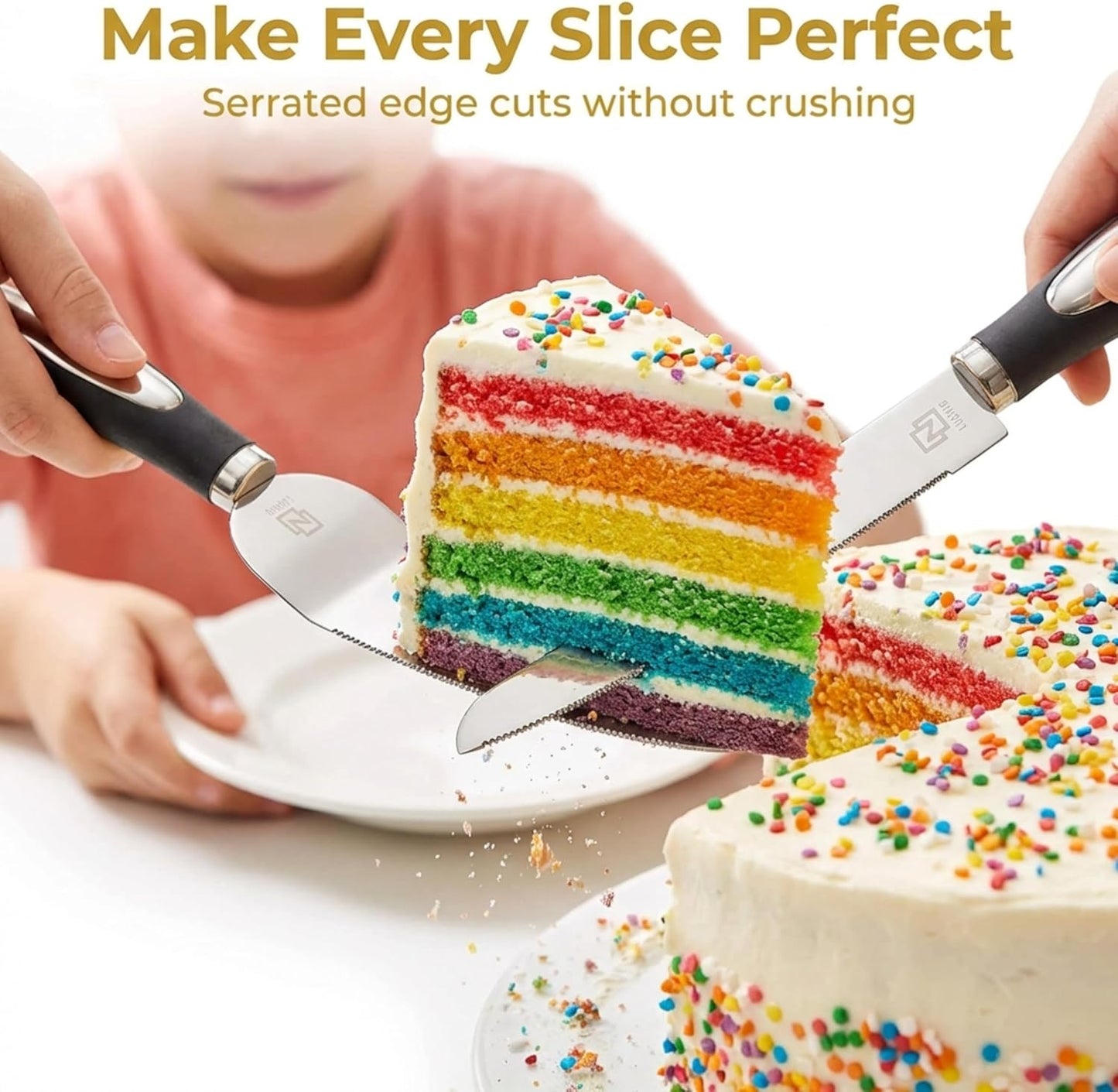 Cake Cutting Set for Wedding Cake Knife and Server Set, Cake Cutter and Pie Spatula, Cake Server and Knife Set of 2