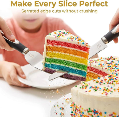 Cake Cutting Set for Wedding Cake Knife and Server Set, Cake Cutter and Pie Spatula, Cake Server and Knife Set of 2