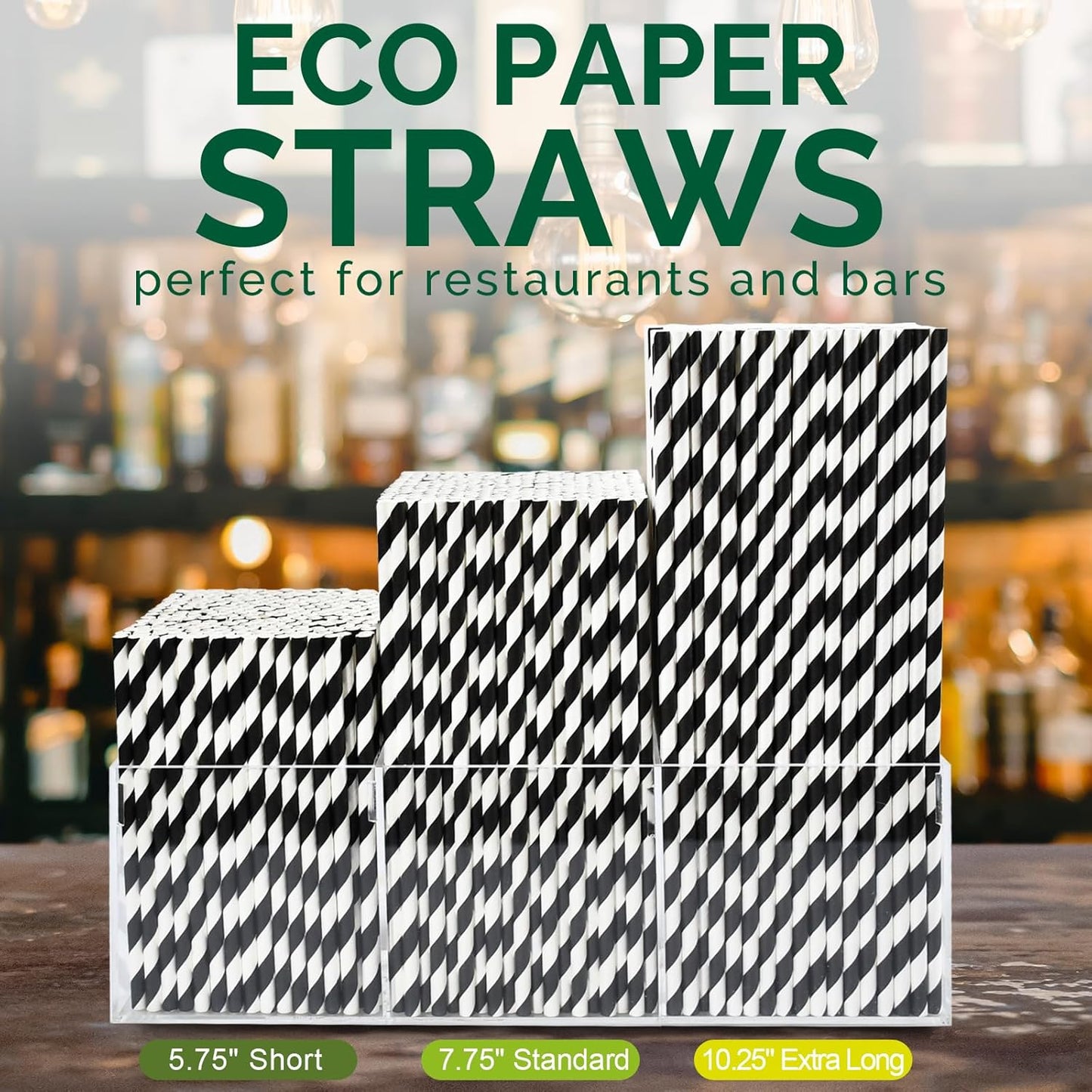 5.75 inch Orange Paper Cocktail Straws, Short Disposable Drinking Straws 500 Counts, Unwrapped - Compostable