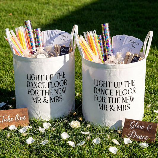 Yungyan 2 Pcs White Large Wedding Baskets 15.75 Inch Felt Storage Baskets for Holding Flowers Glow Sticks for Picnics Decoration Party Favors Gift Garden