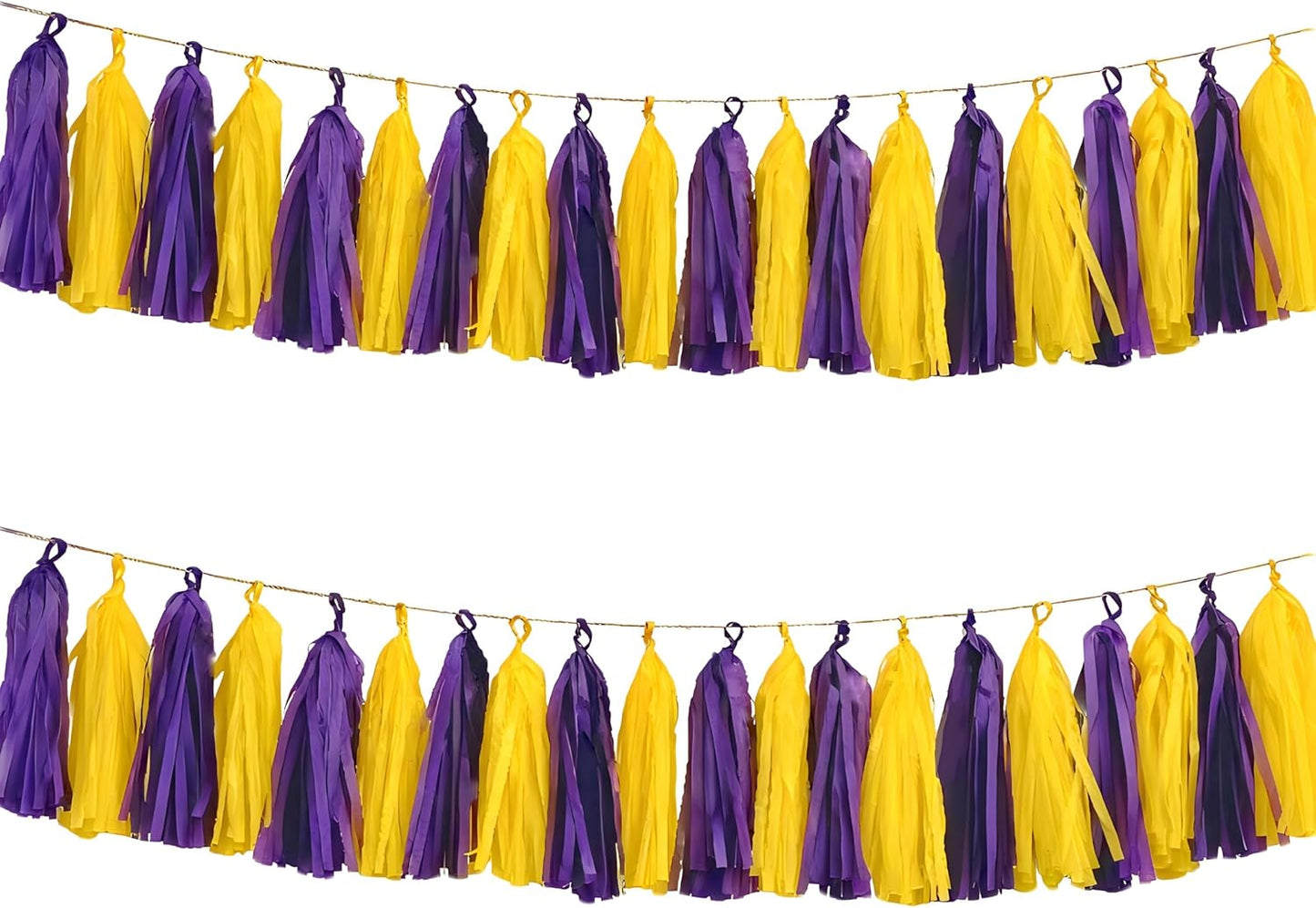 Tassel Garland Tissue Paper Tassel Banner,Tassels Party Decorations for Wedding,Birthday,Bridal/Baby Shower,Pack of 15 (Burgundy/Black/Silver)