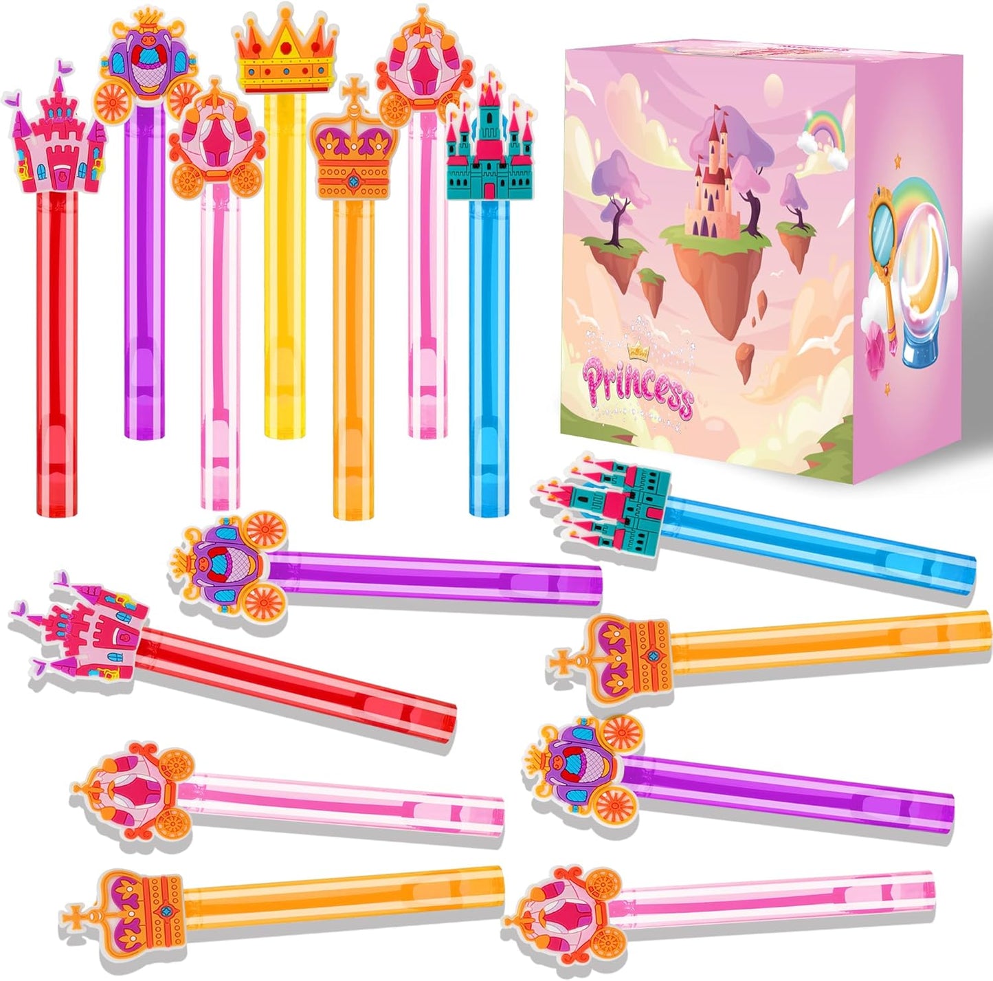 24PCS Animal Bubble Wands for Wild One Birthday Baby Shower Decorations Safari Jungle Theme Party Favors Supplies, Pinata Goodie Bags Filler, Classroom Prizes, Valentines Gifts, Easter Stuffers