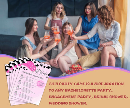 Last Rodeo Bachelorette - Nashville Cowgirl Bridal Shower Games & Supplies - 25 Game Cards