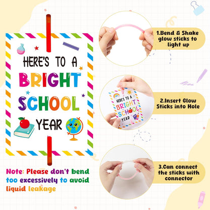 Haooryx Religious Glow Stick Bracelets Bulk - 36 Pack Lamp Bible Verse Glow Stick Bracelet with Gift Card Light up Toy for Kids VBS Sunday School Prizes Church Event Student Reward Birthday Party Gift