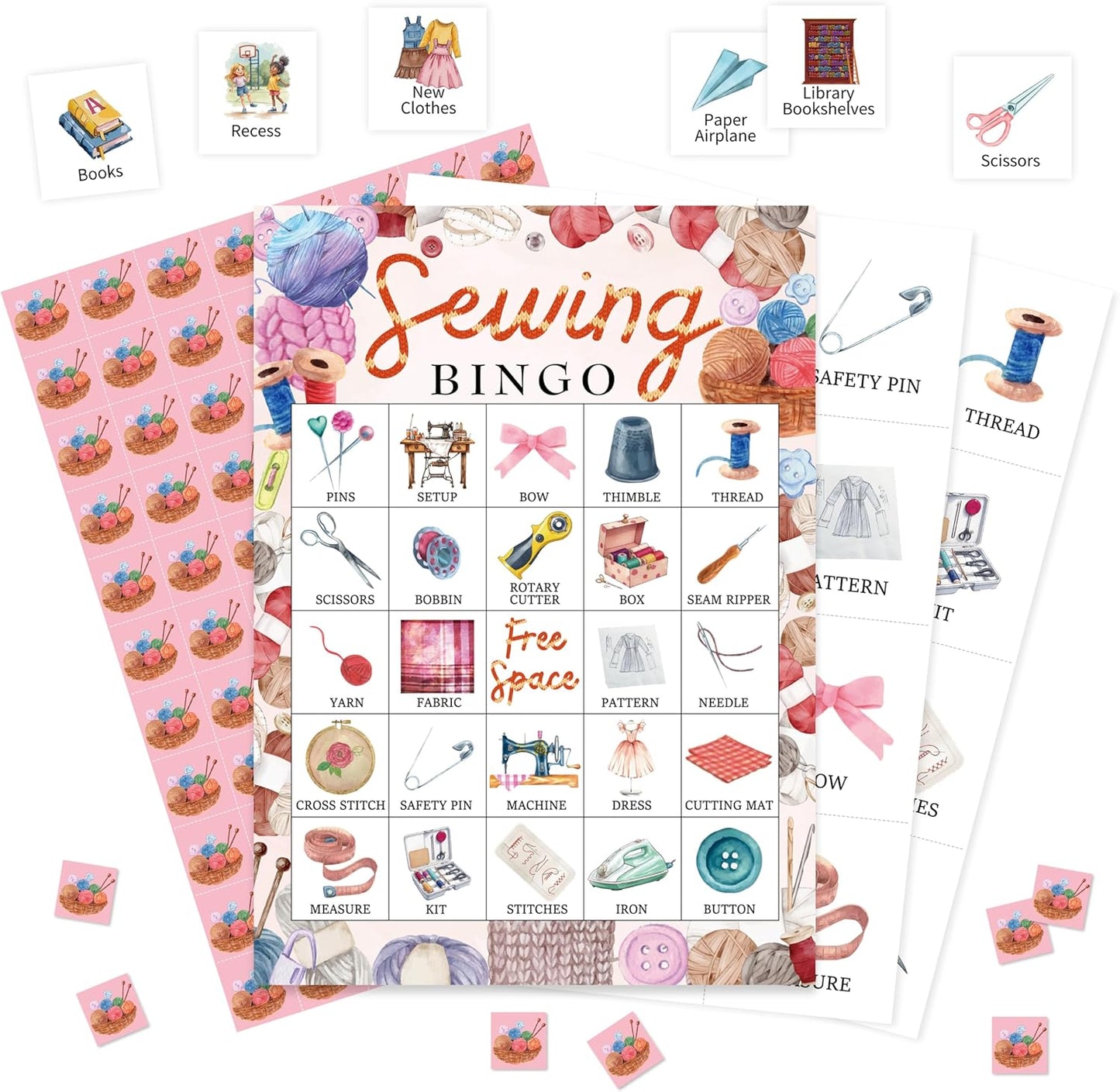 Book Bingo Game, Reading Party Bingo Cards Set, Read Themed Party Games Supplies for Book Lovers, Adults Family Friends Holiday Activities Favors Decorations for 24 Player, 01