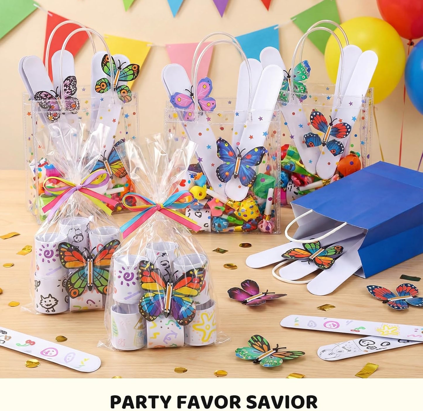 MCPINKY White Slap Bracelets Bulk, 72PCS DIY Snap Wristband To Do Slap Bracelet for Kids Party Favors Treat Bags Gifts Goodie Bag Basket Stuffers