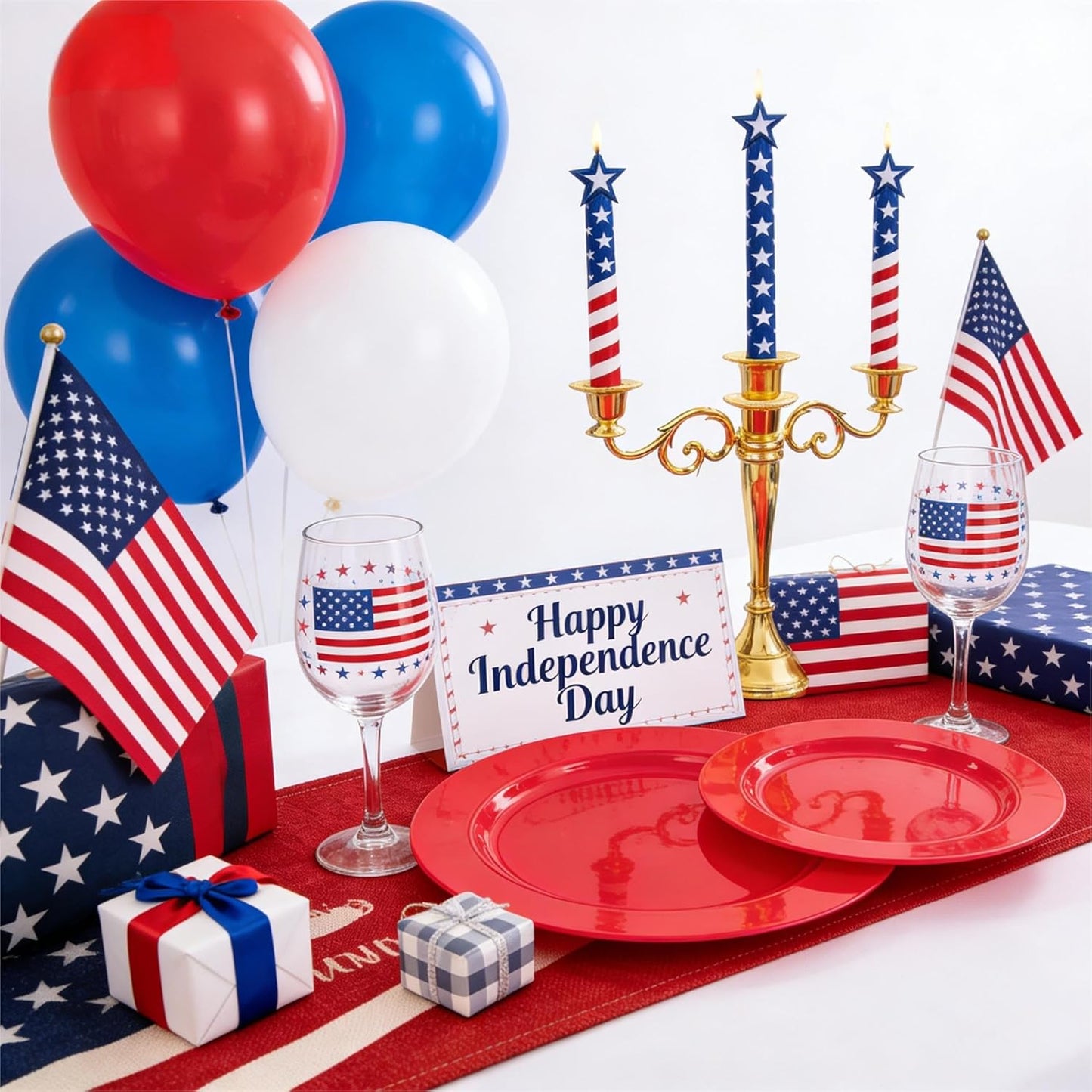 FLOWERCAT 60PCS White Plastic Plates - Heavy Duty White Disposable Plates for Mother's Day/Birthday Party/Wedding -serve for 30 guests Include 30PCS 10.25" & 30PCS 7.5" Plates for Party
